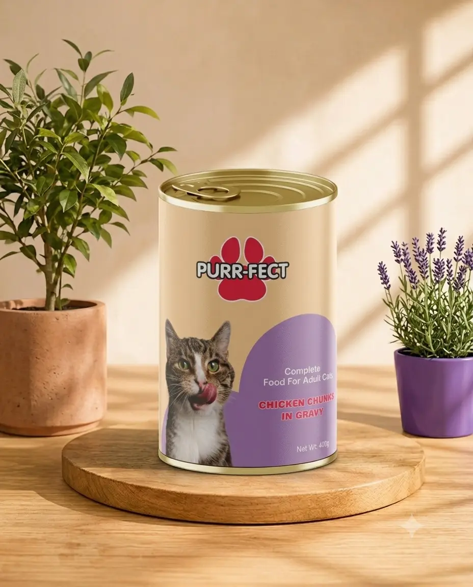 Purr-fect Chicken Chunks In Gravy For Adult Cat
