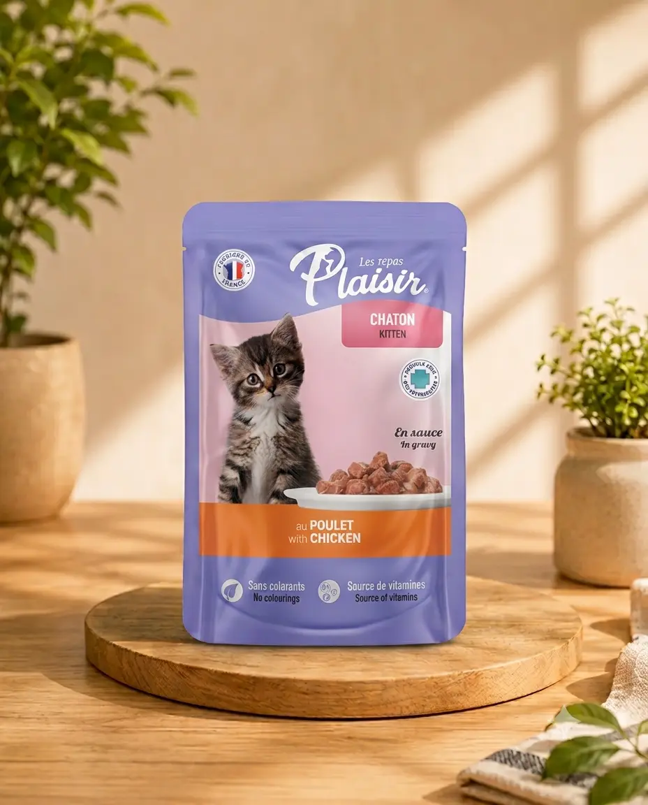 Plaisir Kitten chunks in gravy with chicken